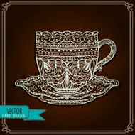 Vintage card with cup