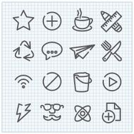 Line vector icon set