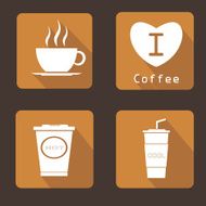 coffee icon set vector design