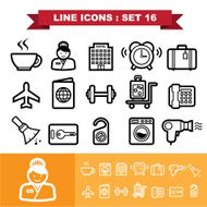 Line icons set 16