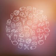 Food Icons Background