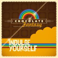 Chocolate background in color