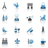 Blue France Icon Set