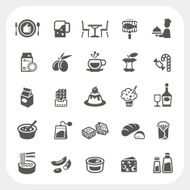 Food and Dessert icons set