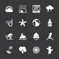 All Season Icons Set 3 - White Series