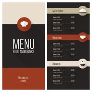 Restaurant menu Flat design N7