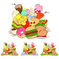 fast foods icon set N2