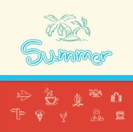 Summer doodle background N2