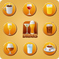 drinks menu icon set