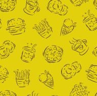Seamless Fast Food Pattern