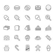 Set of Outline stroke Dessert and Sweet icon