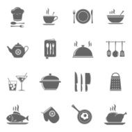 Cooking and kitchen icons set