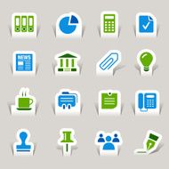 Paper Cut - Office and Business icons 02