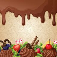 Chocolate sweets background