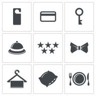 Hotel icons set N9