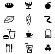 food and drink icon set N8