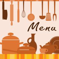Kitchen background for menu cover