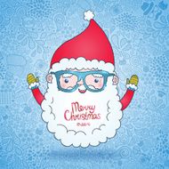 Santa Claus in hipster glasses