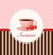 Vintage vector invitation card