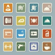 Hotel and travel icon set N7