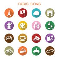 paris long shadow icons