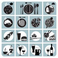 Vector icons for food and drink