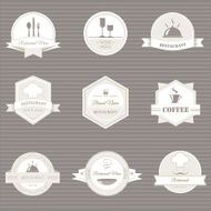 vintage coffee and restaurant labels N2