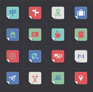 Summer travel icon set N2