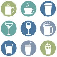 Vector Set of Drinks Icons N22