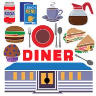 diner icon set N4