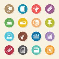 Office and Business Icons - Color Circle Series N2