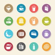 Cafe Icons - Color Circle Series