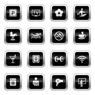 Supergloss Black Icons - Hotel Amenities