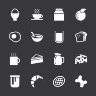 Breakfast Icons - White Series