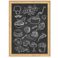 menu board Set of food icons (vector)