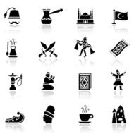 Black Turkish Icon Set