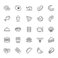 Set of Outline stroke Food icon