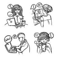 People Chat Sketch