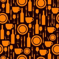 seamless pattern with kitchen utensils