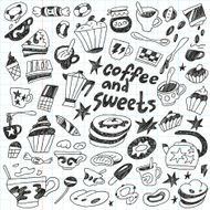 coffee and sweets - doodles collection N4