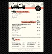 Restaurant Lunch menu design Template layout