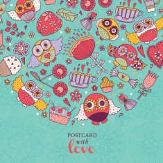 Cute Owl Illustration N2