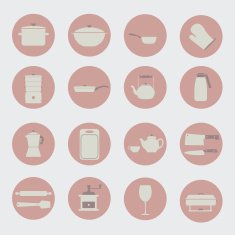 Kitchen tools and utencils icons