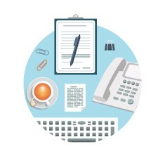 Phone with clipboard and pencil