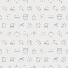 Food line icon pattern set N8 free image download