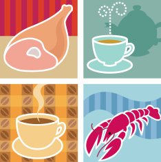 Illustrations theme - eat and drink