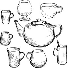 set of teacups N2