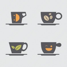 coffee cup icons design