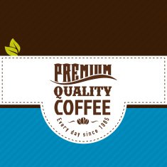 Vector coffee label N13
