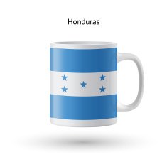 Honduras flag souvenir mug on white background
